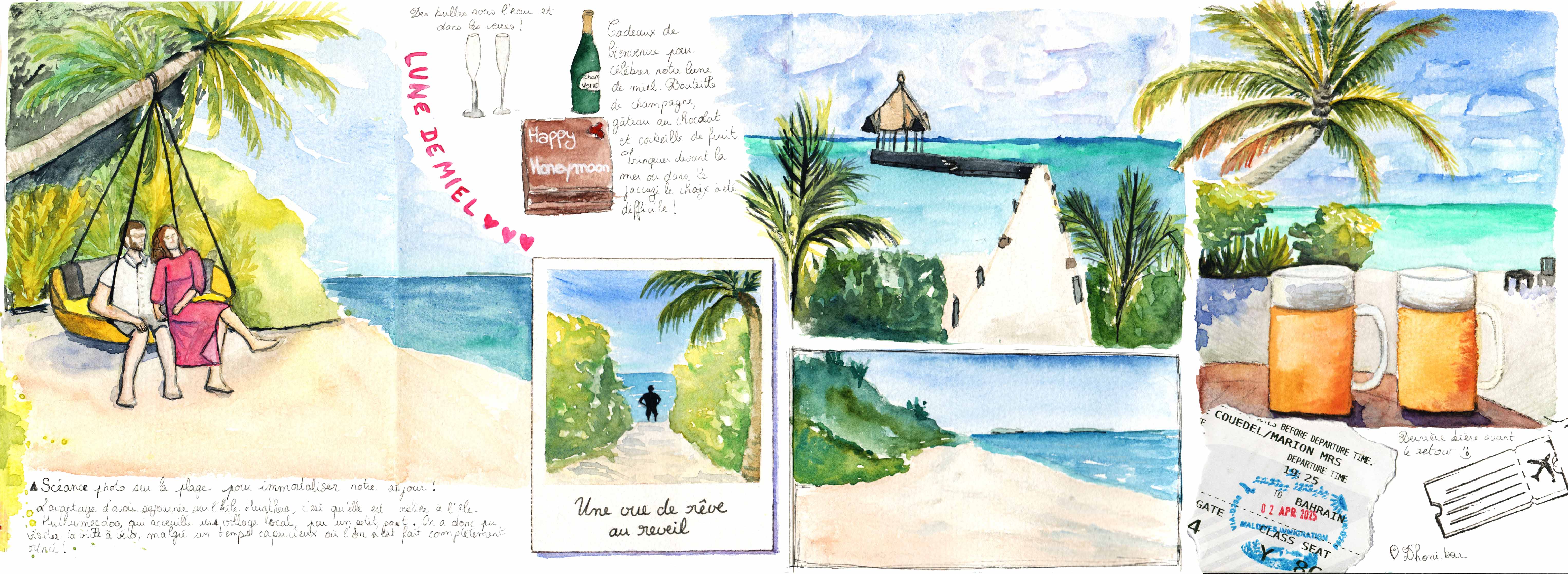 Watercolors of Sultan Qaboos Grand Mosque Mosque, Oman