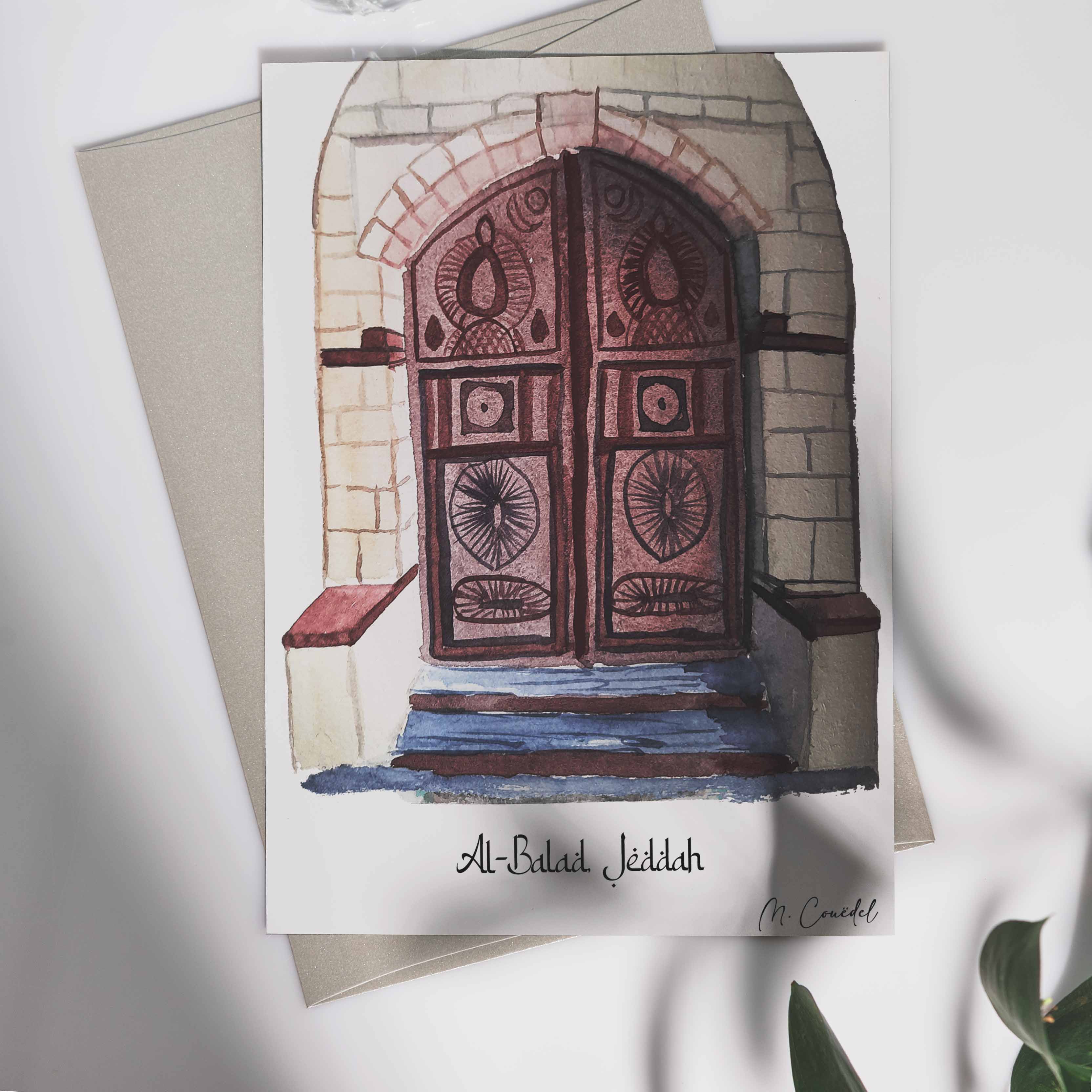 [Watercolors of Al-balad door in Jeddah