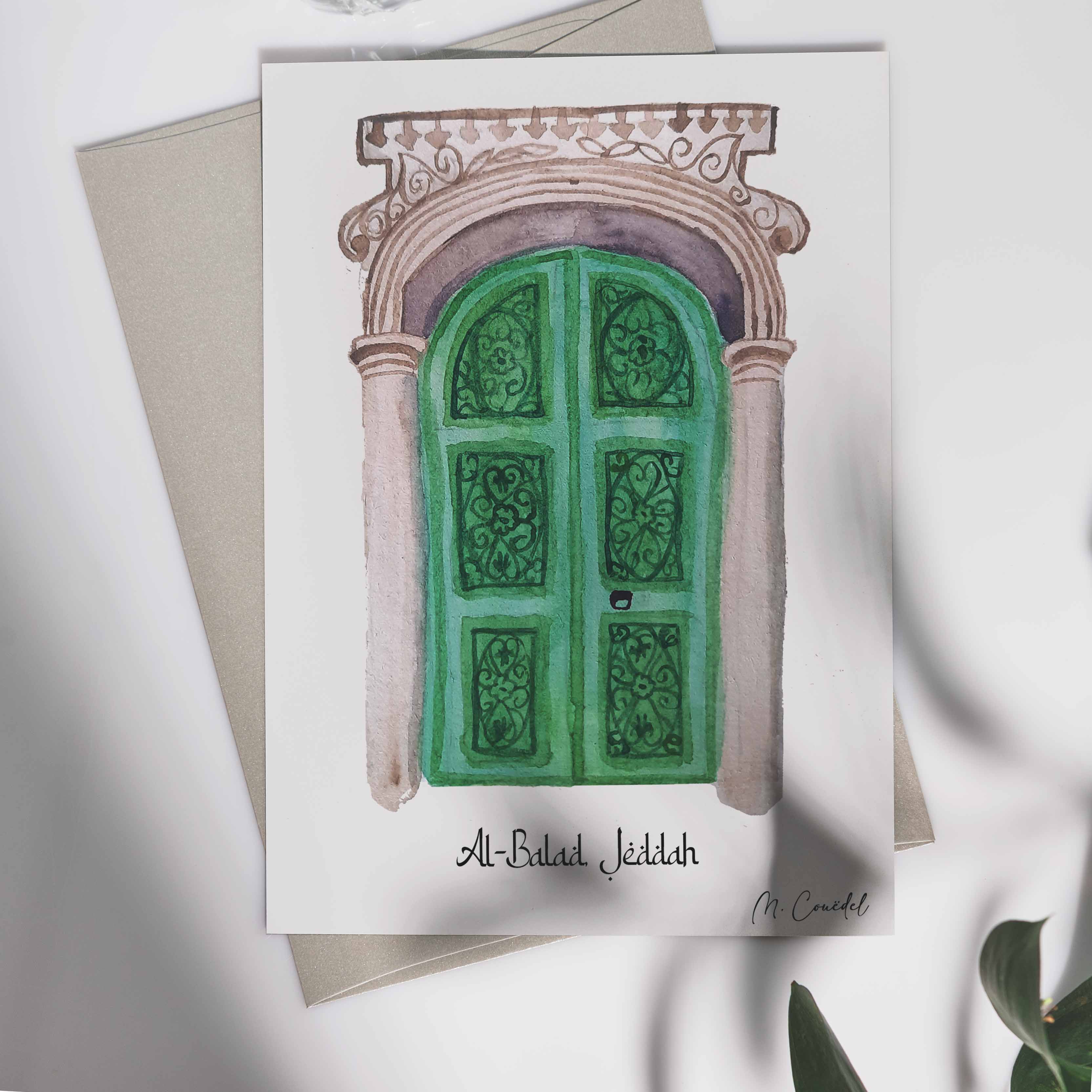 [Watercolors of Al-balad door in Jeddah