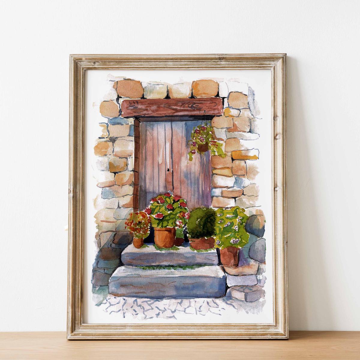 Porte fleurie en Bretagne